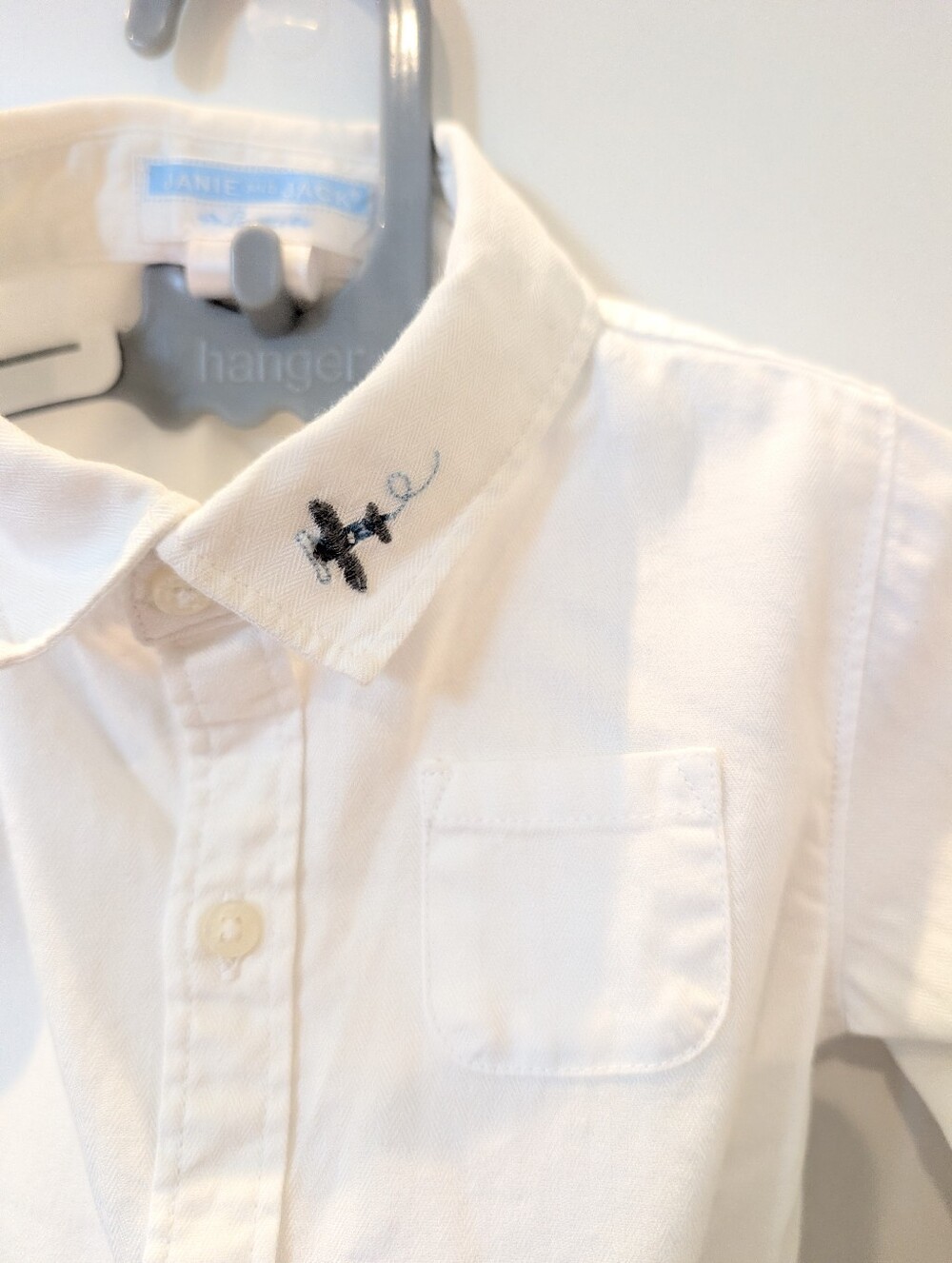 Janie and Jack โข Baby Poplin Bodysuit โข 6-12 Months
